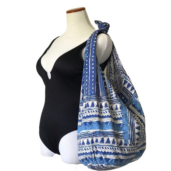 boho chic large crossbody bag / Reversible Hippie - Picture 3 of 9